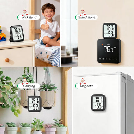 2-Pack Digital Room Thermometer & Hygrometer – Indoor Temp & Humidity Meter