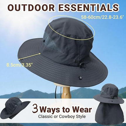 Sun Bucket Hat – Men & Women, UV Protection, Wide Brim, Neck Flap