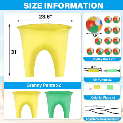 24PCS Granny Pants Yard Game Funny Outdoor Party Toss Game for Family