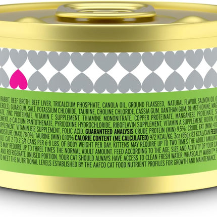 Rabbit Recipe Wet Cat Food – Whascally Wabbit, Filler & Grain Free, 4x3oz