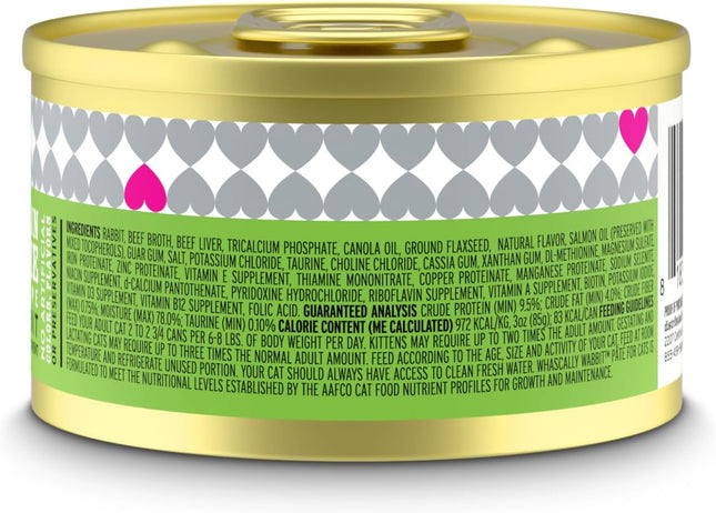 Rabbit Recipe Wet Cat Food – Whascally Wabbit, Filler & Grain Free, 4x3oz