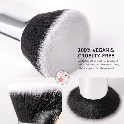 Makeup Sponges & Foundation Brush Set, Blending Puffs for Liquid BB Cream & Powder