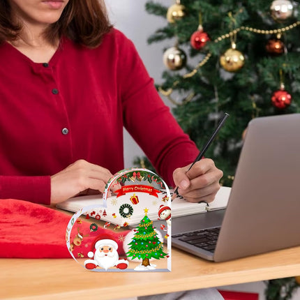 Christmas Indoor Decorations – Acrylic Heart Decor for Office Desk, Table & Mantle