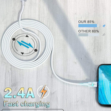 4 Pack MFi Certified Lightning Cable 6FT Fast Charger for iPhone and iPad