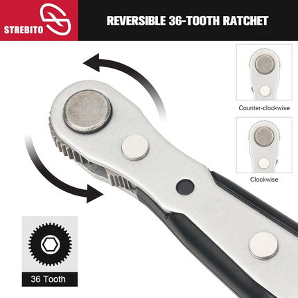 22-Piece Mini Ratchet Set – 1/4" Ratchet, Right Angle Screwdriver for Tight Spaces