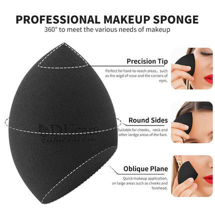 Makeup Sponges & Foundation Brush Set, Blending Puffs for Liquid BB Cream & Powder