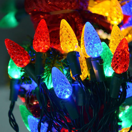 50 LED 21FT C6 Solar Christmas Lights | Outdoor Strawberry String Lights