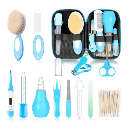 Baby Grooming Kit 14-PC – Hair Brush, Comb, Nail Clipper & Nasal Aspirator