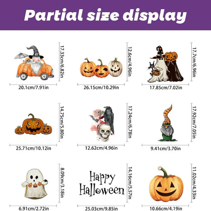 102PCS Halloween Window Clings, 8-Sheet Ghost & Pumpkin Stickers for Glass Decor