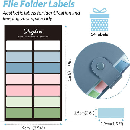 Expanding File Organizer – 8 Pockets, Accordion Folder with Labels, Blue
