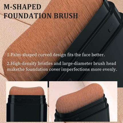 Face Foundation Stick with Brush – Dual-Ended, Long-Lasting, Matte Finish
