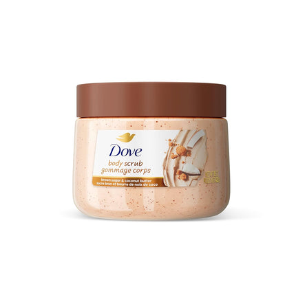 Brown Sugar & Coconut Butter Body Scrub 15 oz, Exfoliating Moisturizing Scrub for Dry Skin