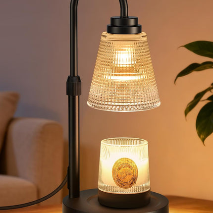 Candle Warmer with Timer, Dimmable Light & Adjustable Height – Home Decor Gift