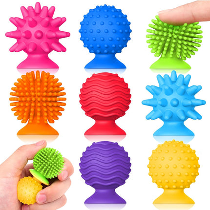 8-Pack Sensory Fidget Toys – Textured Suction Cups for Autism, ADHD, Classroom Supplies