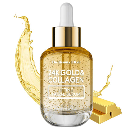 Anti-Aging Collagen Serum for Face – 24K Gold, Hydrating, Korean Skincare
