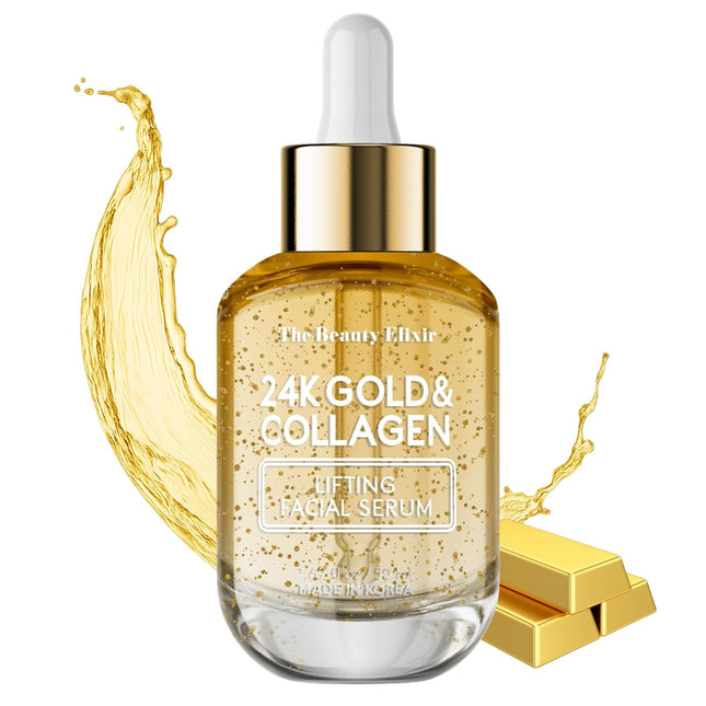 Anti-Aging Collagen Serum for Face – 24K Gold, Hydrating, Korean Skincare