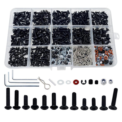 520 Piece RC Screw Assortment Set – Universal Hardware Kit for Crawler Cars