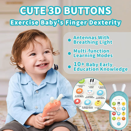 Baby Cell Phone Toy – Sensory Learning, 12 Functions, Lights & Sounds