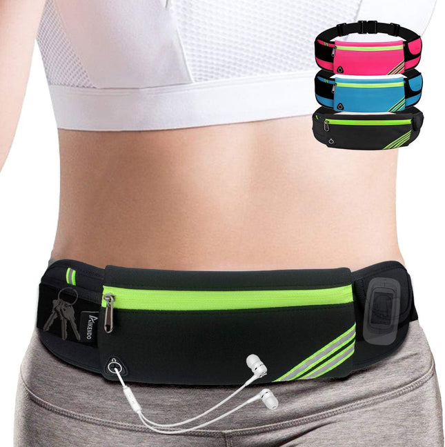 Reflective Running Waist Pack for Jogging, Workout & Outdoor Sports