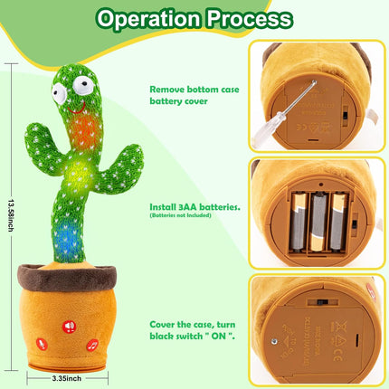 Dancing Talking Cactus Toy – Interactive Singing & Repeating Toy for Kids