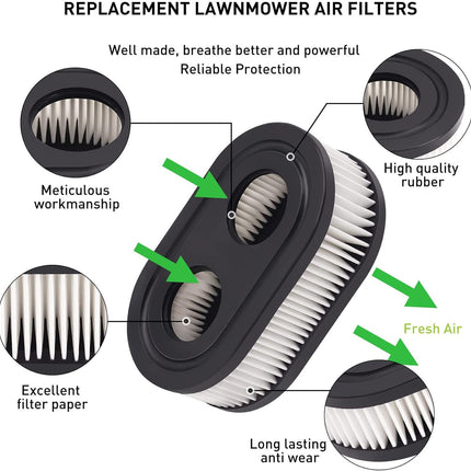 2pcs 593260 Air Filter – Lawn Mower Replacement for 4247, 5432, 550EX