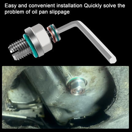 M14.1-1.5x15 Magnetic Oil Drain Plug, Large Backpack Style Self-Tapping Repair Kit