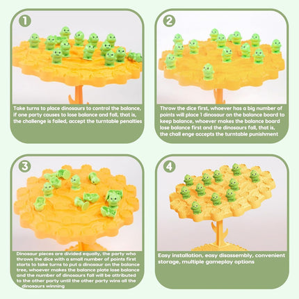 Dinosaur Balance Tree Game Two Player Strategy Board Game Party Gift