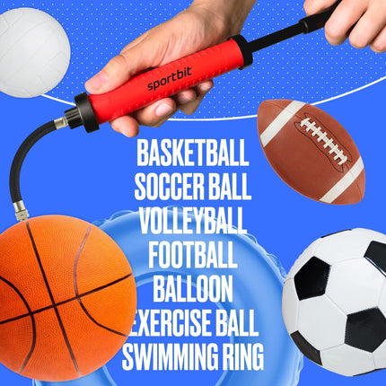 Sports Ball Pump, Hand Air Inflator for Basketball Soccer Volleyball Football