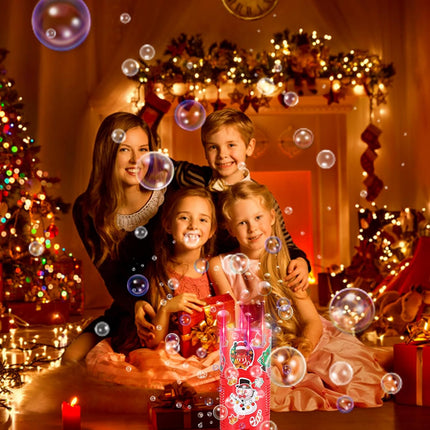 Bubble Machine Automatic 13 Holes with Lights and 80ml Bubble Solution