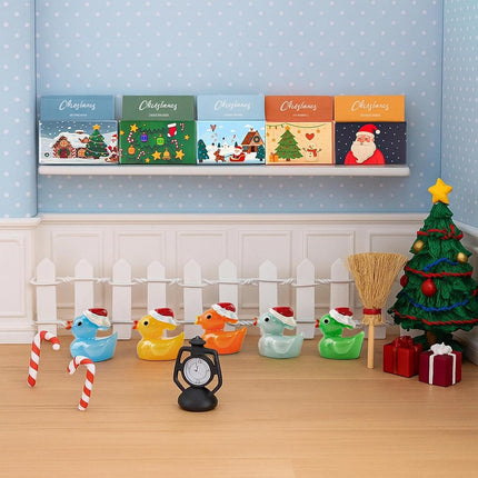 67pcs Mini Christmas Figurines – Santa, Snowman, Ducks & Xmas Trees DIY
