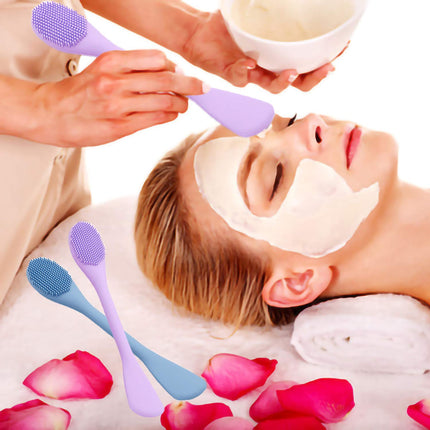 Silicone Facial Mask Brush – Double-Head Spatula for Creams & Masks