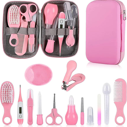 Baby Grooming Kit – Infant Safety Care Set with Brush, Comb, Nail Clipper & Aspirator