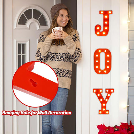 LED Lighted Christmas Centerpiece – Resin Joy Table Decorations