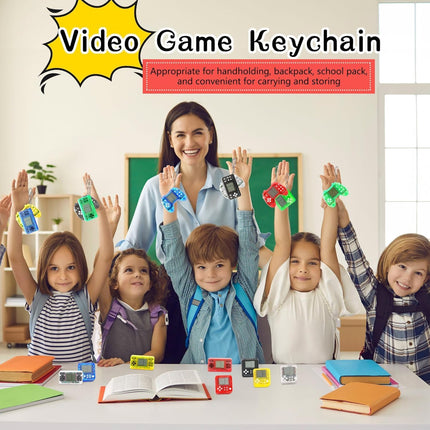 Mini Game Keychain Party Favors, 6PCS, Video Games for Kids Birthday