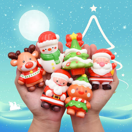 6 Pack Christmas Squishy Toys – Slow Rising Squeeze Toys for Kids