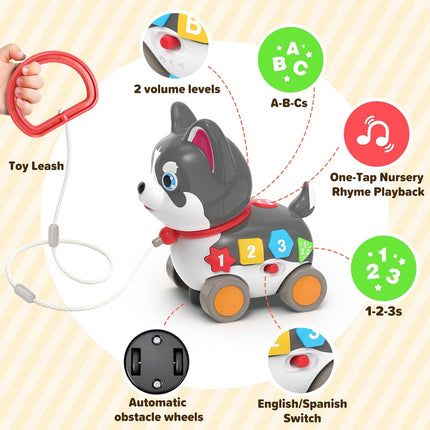 Baby Musical Puppy Toy – Walking, Crawling & Educational Toy for 6–18 Months