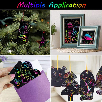 Rainbow Magic Scratch Art Set – Black Scratch Sheets for Kids & Adults