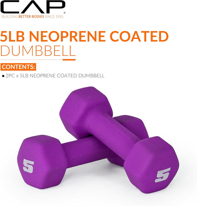 Neoprene Dumbbell Weights Set Pair for Home Gym Fitness Strength Training