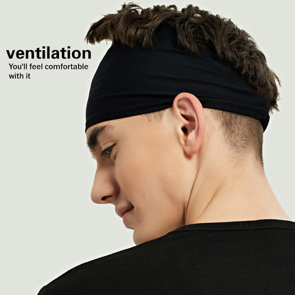 5-Pack Sports Headbands for Men & Women, Sweat-Wicking Bands for Running Gym