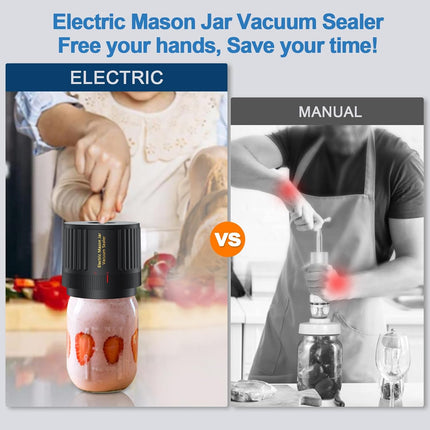 Electric Mason Jar Sealer Kit – Preserves Food, Wide & Regular Mouth