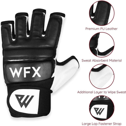 Synthetic MMA Boxing Gloves Punch Bag Karate Muay Thai TKD Training Mitts