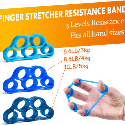 7-Piece Grip Trainer – Finger Exerciser, Resistance Bands & Hand Strength Ring