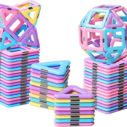 Magnetic Tiles Building Set for Kids 3+ – STEM Creative Castle Blocks Toy