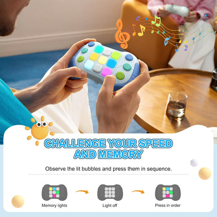 Upgraded Flashing Handheld Game – Fast Push Fidget Toy for Kids 3–12