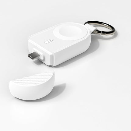 Portable Wireless Apple Watch Charger, Built-in USB-C, 1200mAh Power Bank