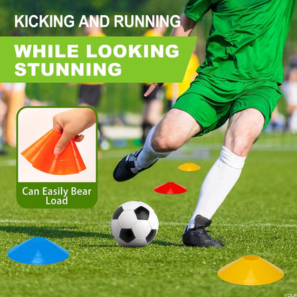 Football Training Cones 25/50/100Pcs with Carry Bag for Indoor Outdoor