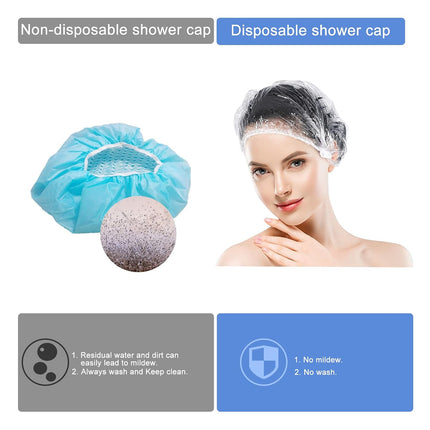 150 PCS Disposable Shower Caps – Waterproof, Thickened for Women & Kids