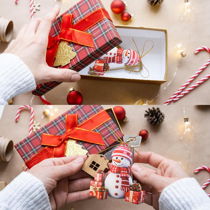 4 Pack Cute Snowman Hanging Ornaments – Acrylic Xmas Decor for Tree & Wreath