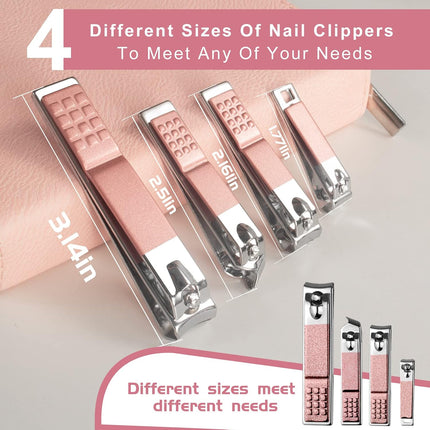 30-in-1 Manicure & Pedicure Nail Clipper Set, Professional Nail Care Tools, Travel Kit