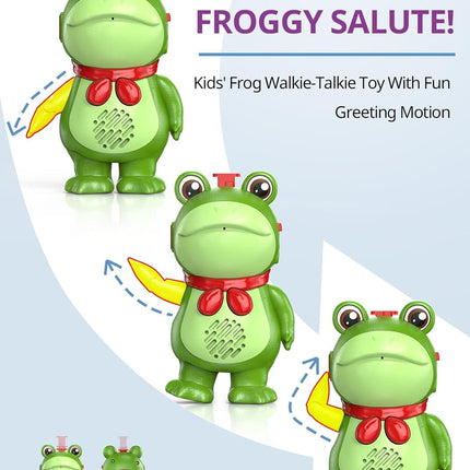 2-Pack Kids Walkie Talkies – Rechargeable Frog Toys for Ages 3-8